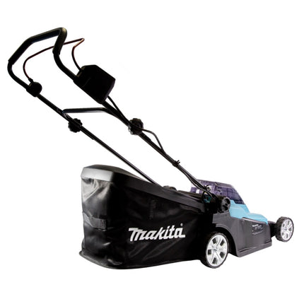 Cortacésped sin cable Makita DLM 432 PM2 36 V (2x 18 V) 43 cm sin escobillas + 2x Baterías 4.0 Ah + Cargador Dual