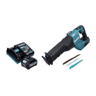 Makita JR 001 GD1 Scie réversible sans fil 40 V max. Brushless Scie sabre XGT + 1x batterie 2,5 Ah + chargeur - sans mallette