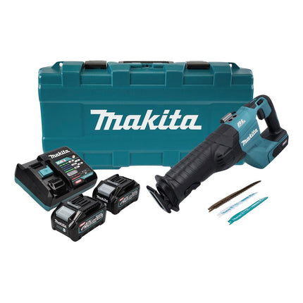 Makita JR 001 GM201 Akumulatorowa pilarka szablasta 40 V max. bezszczotkowa pilarka szablasta XGT + 2x akumulator 4,0 Ah + ładowarka + walizka
