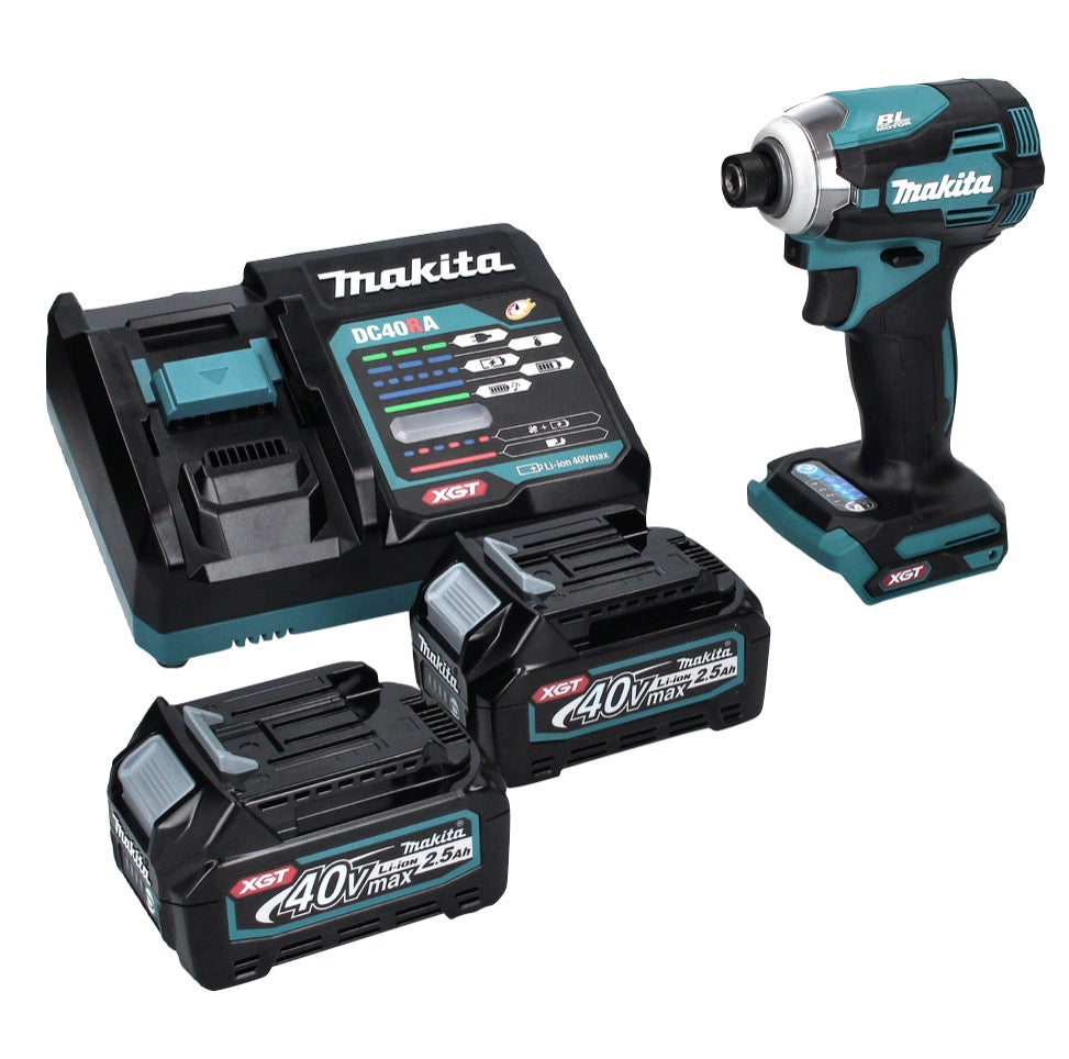 Makita TD001GD2 Cordless Impact Hammer Drill 220Nm 40V 1/4