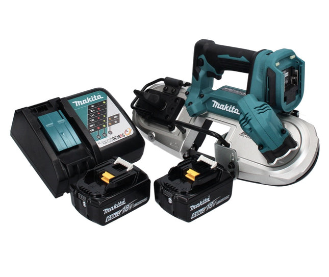 Makita DPB 183 RG cordless band saw 18 V 66 mm brushless + 2x battery 6,0 Ah + charger