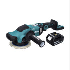 Makita DPO 600 T1 cordless random orbit sander 18 V 150 mm XPT brushless + 1x 5.0 Ah battery - without charger