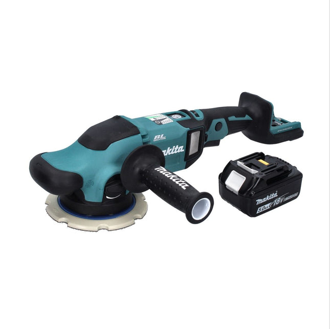 Makita DPO 600 T1 cordless random orbit sander 18 V 150 mm XPT brushless + 1x 5.0 Ah battery - without charger
