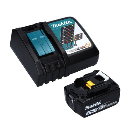 Makita DPO 600 RT1 cordless random orbital sander 18 V 150 mm XPT brushless + 1x 5.0 Ah battery + charger