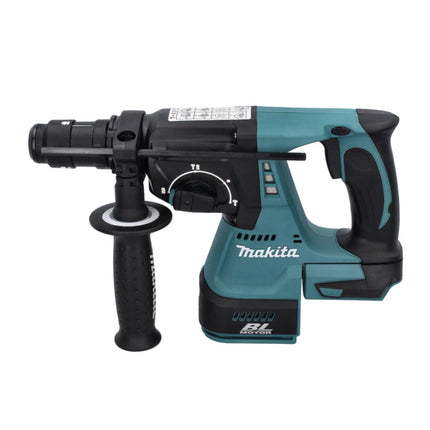 Makita DHR 243 RFJ Akku Bohrhammer 18 V 2,0 J SDS plus Brushless + 2x Akku 3,0 Ah + Ladegerät + 11 tlg. Bohrer Meißel Set + Makpac