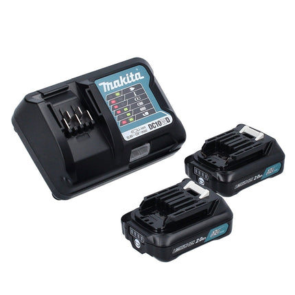 Makita HP 333 DWAE Akku Schlagbohrschrauber 12 V 30 Nm + 2x Akku 2,0 Ah + Ladegerät + Koffer - Toolbrothers