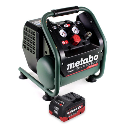 Metabo Power 160-5 18 LTX BL OF Cordless compressor 18 V 8.0 bar Brushless + 1x battery 10.0 Ah - without charger