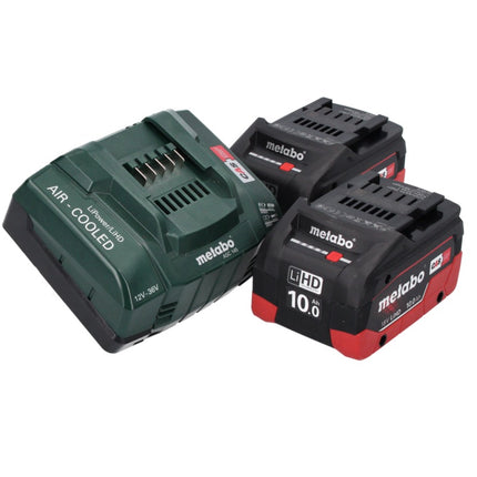 Metabo W 18 LTX 125 Quick Akku Winkelschleifer 18 V 125 mm ( 602174840 ) + 2x 10,0 Ah Akku + Ladegerät + MetaLoc