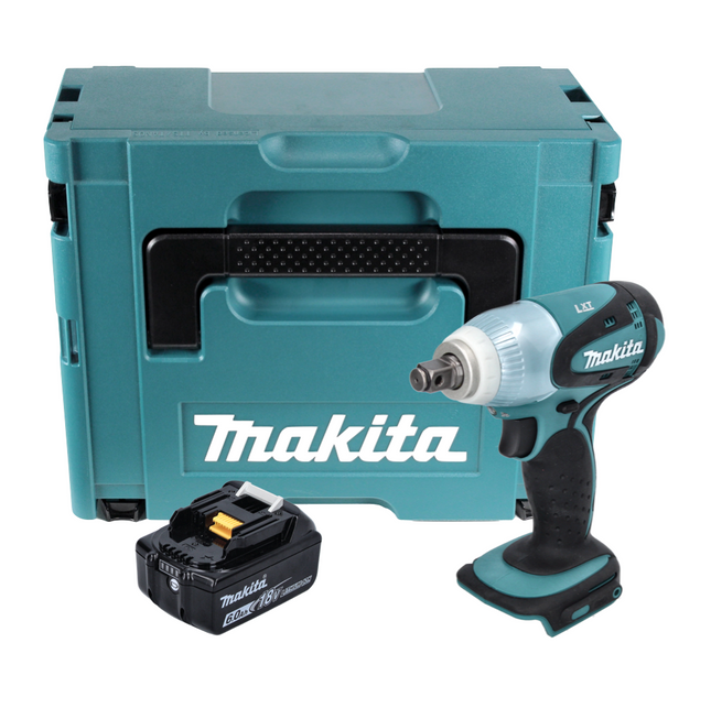 Makita DTW 251 G1J cordless impact wrench 18 V 230 Nm 1/2" + 1x rechargeable battery 6.0 Ah + Makpac - without charger