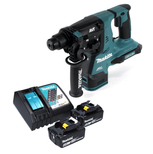 Makita DHR 280 RG cordless hammer drill 36 V 2x 18 V J SDS-plus  Brushless 2x rechargeable battery Ah charger