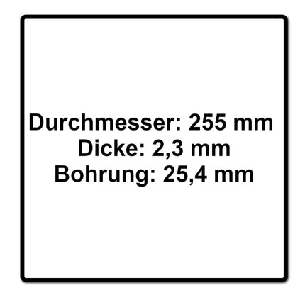 Metabo Dickichtmesser 3 flügelig für Freischneider ( 628432000 ) 255 x 2.3 x 25.4 mm - Toolbrothers