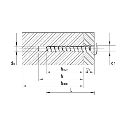 HECO MULTI MONTI plus MS anclaje de tornillo 7,5 x 50 mm 100 piezas (49856) tornillo para hormigón cabeza redonda plana T-Drive galvanizado azul A2K