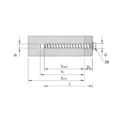 HECO MULTI MONTI plus SS anclaje de tornillo 10,0 x 60 mm 100 piezas (4x 48439) tornillo para hormigón cabeza hexagonal con arandela prensada recubierta de HP