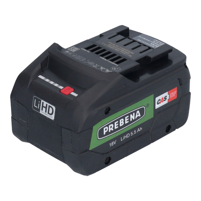 Batería recargable Prebena AKKU18-5.5-LIHD 18 V 5.5 Ah / 5500 mAh LiHD Li-Ion CAS con indicador de nivel de carga