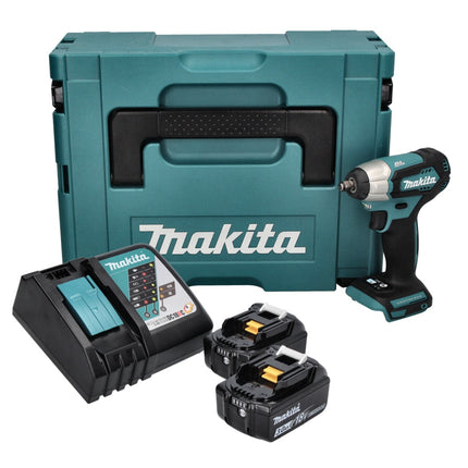 Avvitatore a impatto a batteria Makita DTW 180 RFJ 18 V 180 Nm 3/8" Brushless + 2x batteria 3,0 Ah + caricabatteria + Makpac