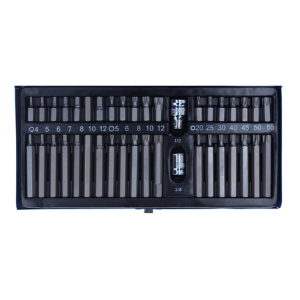 Makita DHP 458 RF1 Perceuse-visseuse à percussion sans fil 18 V 91 Nm + 1x Batterie 3,0 Ah + Chargeur + Jeu d'embouts - 40 pièces