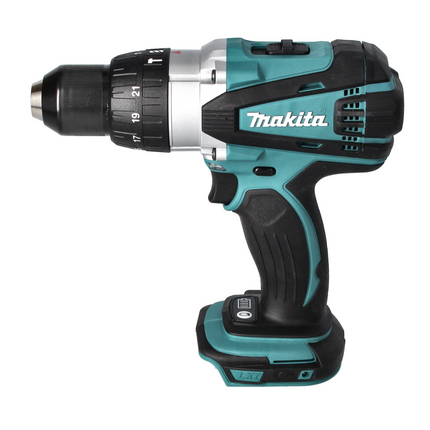 Makita DHP 458 RF1 Perceuse-visseuse à percussion sans fil 18 V 91 Nm + 1x Batterie 3,0 Ah + Chargeur + Jeu d'embouts - 26 pièces