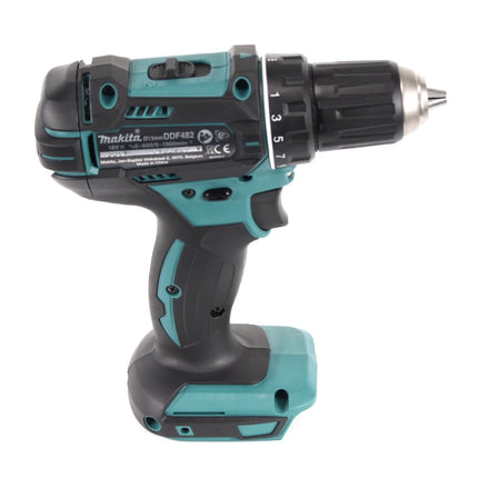 Taladro atornillador inalámbrico Makita DDF 482 Z 18 V 62 Nm + juego de puntas 44 piezas - sin batería, sin cargador