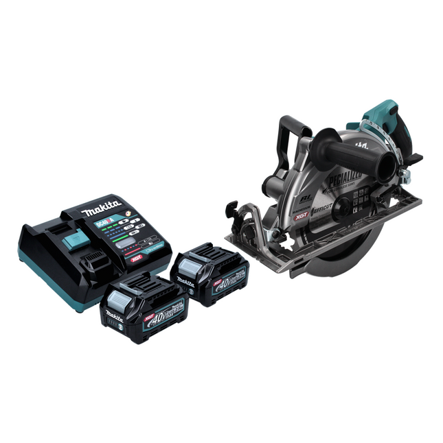 Makita RS 002 GD2 Cordless circular saw 40 V max. 260 mm brushless + 2x rechargeable battery 2.5 Ah + charger