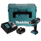 Taladro de percusión sin cable Makita DHP 485 RF1J 18 V 50 Nm sin escobillas + 1x batería recargable 3,0 Ah + cargador + Makpac