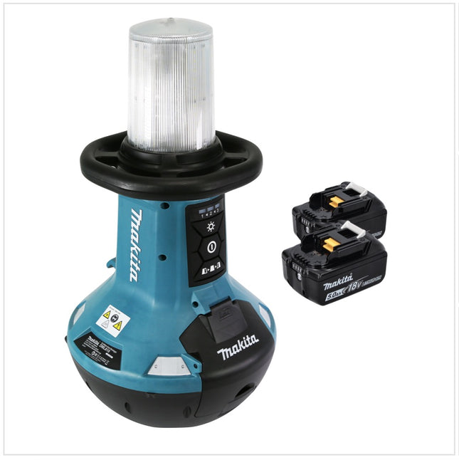 Makita DML 810 T cordless LED area light 18 / 36 V (2 x 18 V) 5500 lm IP54 + 2x battery 5.0 Ah - without charger
