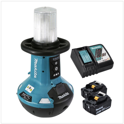Makita DML 810 RG Akku LED Flächenlicht 18 / 36 V ( 2 x 18 V ) 5500 lm IP54 + 2x Akku 6,0 Ah + Ladegerät