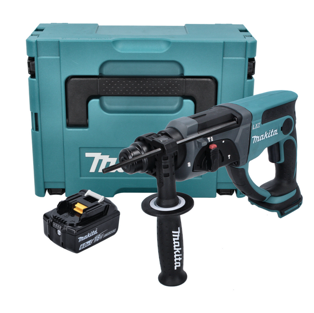 Makita DHR 202 G1J cordless combi hammer 18 V 2.0 J SDS Plus + 1x rechargeable battery 6.0 Ah + Makpac - without charger