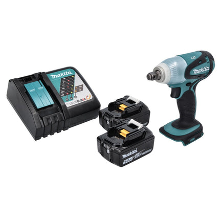 Makita DTW 251 RT cordless impact wrench 18 V 230 Nm 1/2" + 2x rechargeable battery 5.0 Ah + charger