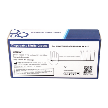 Guanti monouso in nitrile - neri 100 pezzi Taglia S / Small / non sterili