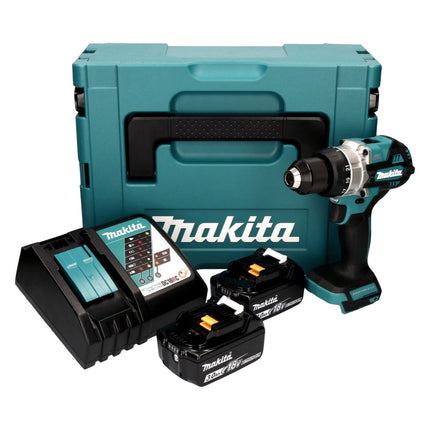 Taladro atornillador a batería Makita DDF 486 RFJ 18 V 130 Nm sin escobillas + 2x batería recargable 3,0 Ah + cargador + Makpac