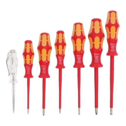 Wera 160i/7 Screwdriver Set Kraftform Plus VDE 1000 V + Phase Tester, 7 pcs.