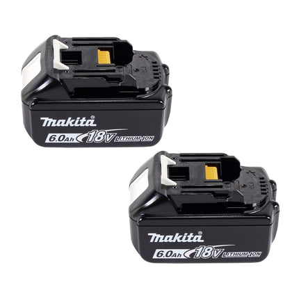 Makita Kit d'alimentation 18 V (198116-4) - 2x Batteries BL 1860 B + Chargeur DC 18 RC + Coffret Makpac
