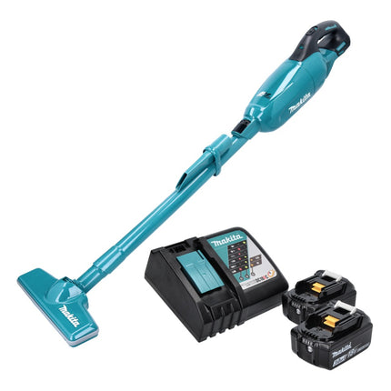 Makita DCL 280 FRF Akku Staubsauger 18 V Brushless + 2x Akku 3,0 Ah + Ladegerät