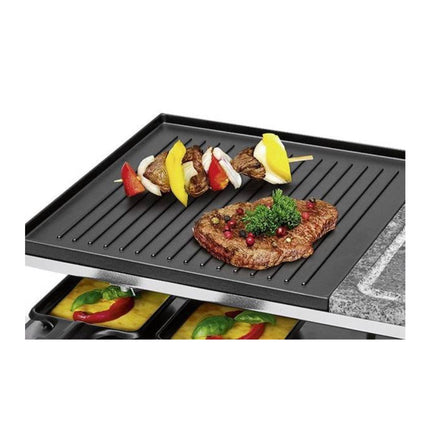 ProfiCook PC-RG 1144 Raclette Grill 2 in 1 Naturgrillstein Wendegussplatte 1700 W für bis zu 10 Personen ( 501144 )