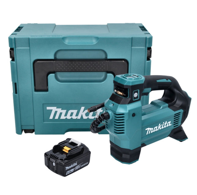 Makita DMP 181 G1J cordless compressor 18 V 11.1 bar + 1x rechargeable battery 6.0 Ah + Makpac - without charger