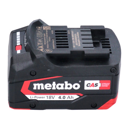 Juego de baterías Metabo 4x Li-Power 18 V 4,0 Ah CAS Li-Ion ( 4x 625027000 ) con indicador del nivel de carga