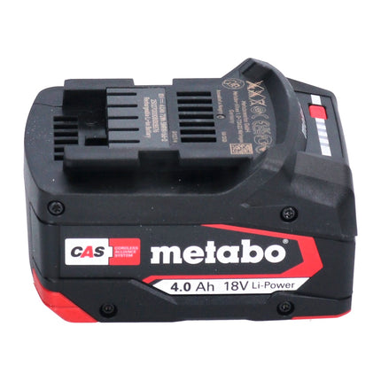 Juego de baterías Metabo 4x Li-Power 18 V 4,0 Ah CAS Li-Ion ( 4x 625027000 ) con indicador del nivel de carga