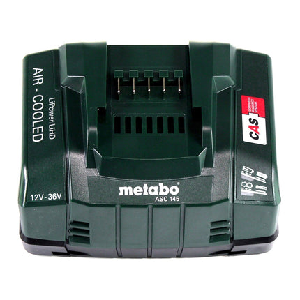 Metabo Basis Set 2x Li-Power Akkupack 18 V 4,0 Ah CAS Li-Ion Akku ( 2x 625027000 ) + ASC 145 Schnell Ladegerät ( ‭627378000‬ )