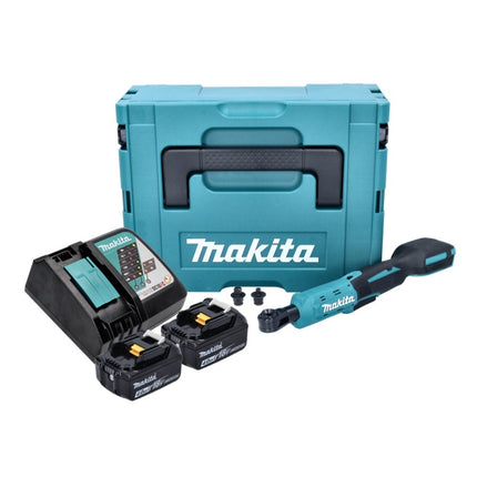 Makita DWR 180 RMJ wkrętarka akumulatorowa z grzechotką 18 V 47,5 Nm 1/4" 3/8" + 2x akumulator 4,0 Ah + ładowarka + Makpac