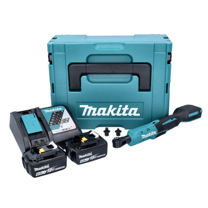 Makita DWR 180 RGJ Akku Ratschenschrauber 18 V 47,5 Nm 1/4" 3/8" + 2x Akku 6,0 Ah + Ladegerät + Makpac
