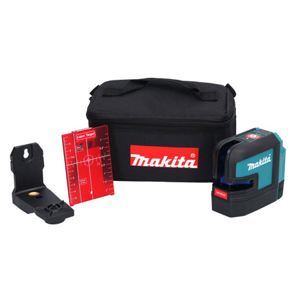 Makita SK 105 DZ Laser a linee incrociate a batteria 12 V max. 25 m rosso Solo - senza batteria, senza caricabatteria