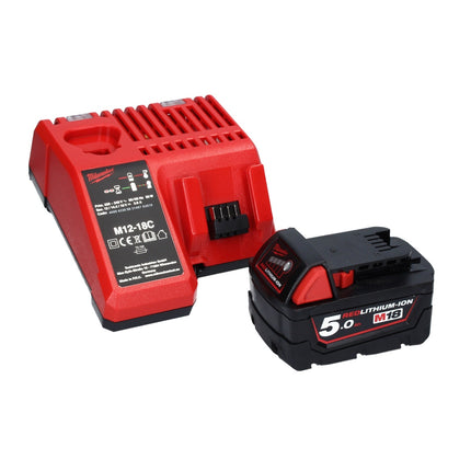 Milwaukee M18 FJS-501X cordless jigsaw 18 V 25 mm stroke brushless + 1x rechargeable battery 5.0 Ah + charger + HD box