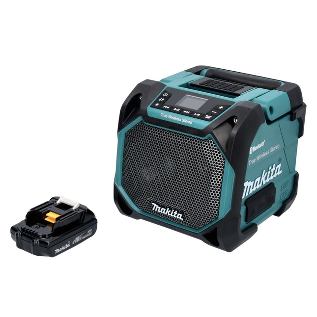 Makita DMR 203 A1 Altavoz Bluetooth 12 V 18 V IP64 + 1x batería recargable 2,0 Ah - sin cargador