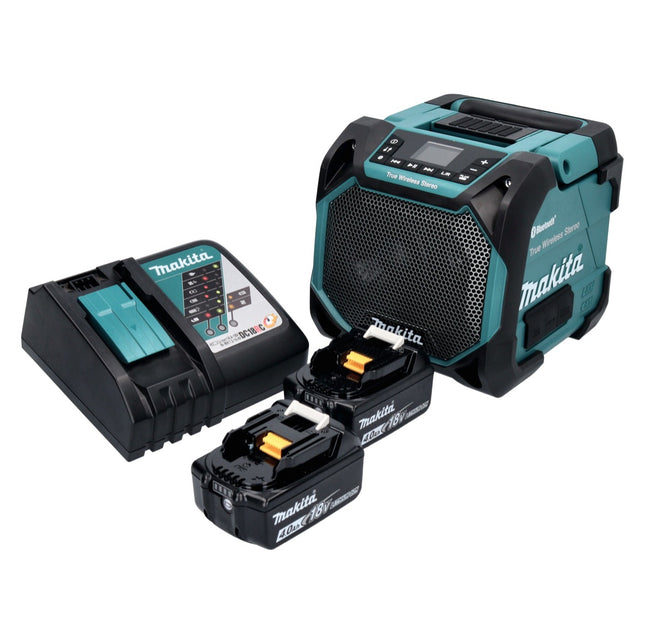 Makita DMR 203 RM Altavoz Bluetooth 12 V 18 V IP64 + 2x batería recargable 4,0 Ah + cargador