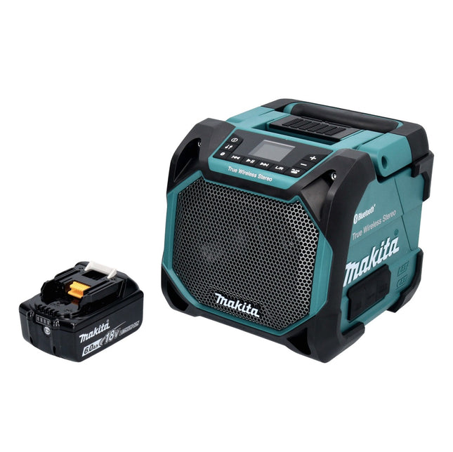 Makita DMR 203 G1 Altavoz Bluetooth 12 V 18 V IP64 + 1x batería recargable 6,0 Ah - sin cargador