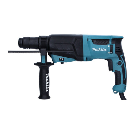 Makita HR 2630 TJ Kombihammer 800 W 2,4 J SDS Plus + Schnellspannfutter + 13 tlg. Bohrer und Meißel Set + Makpac