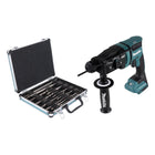 Makita DHR 182 Z Cordless Rotary Hammer 1,7J 18V - SDS plus - Brushless + Drill and chisel Set 13 pcs. - without battery, without charger