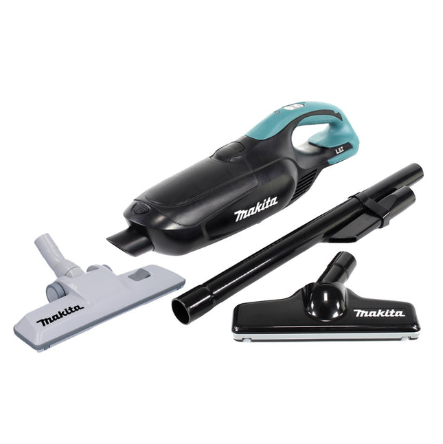 Aspiratore a batteria Makita DCL 182 ZB 18 V nero + bocchetta reversibile per pavimenti - senza batteria, senza caricabatteria