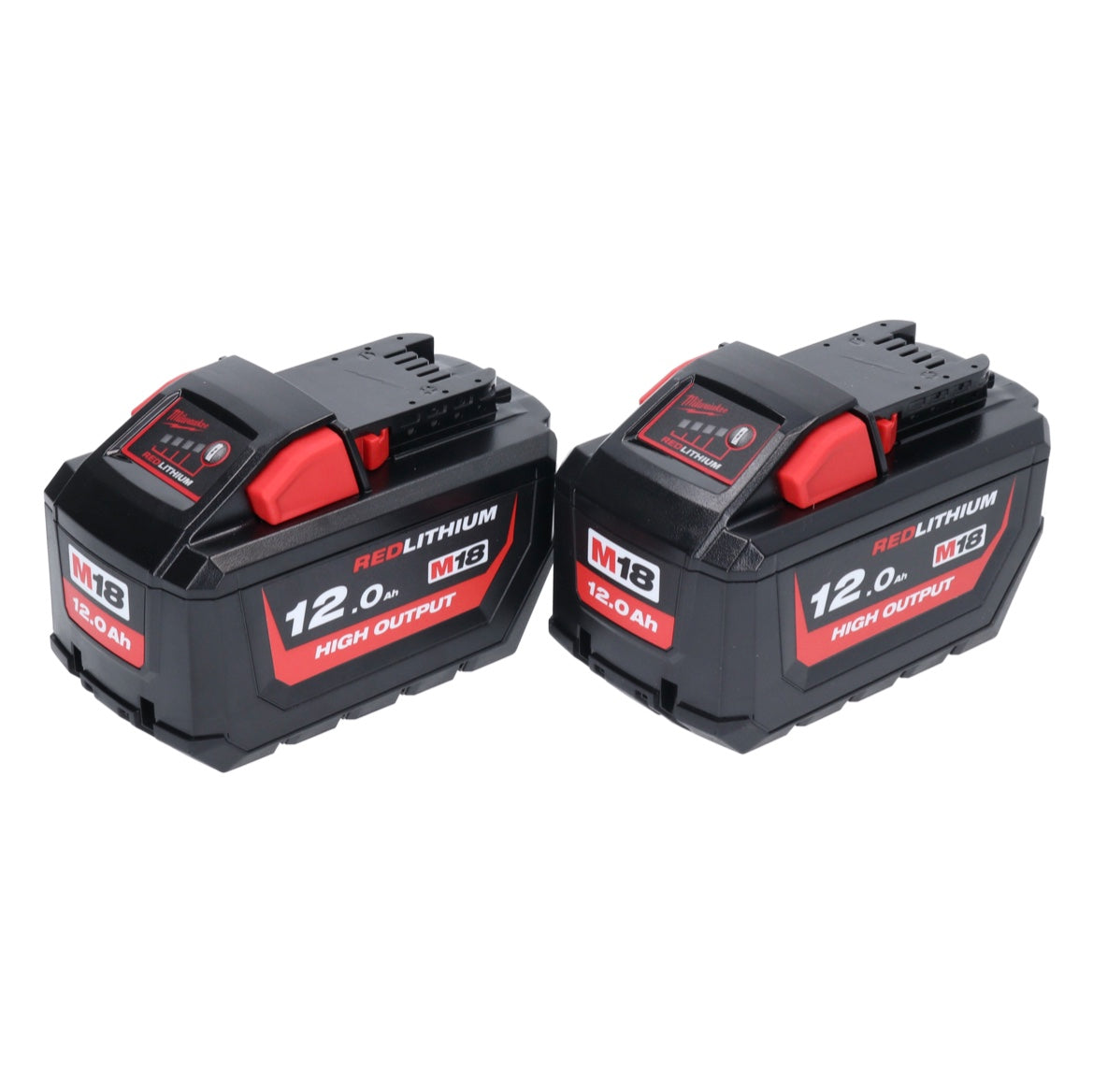 Milwaukee M18 HB12 High Output Akku Set 2x 18 V 12,0 Ah 12000 mAh Li-Ion  2x 4932464260 mit Ladestandsanzeige