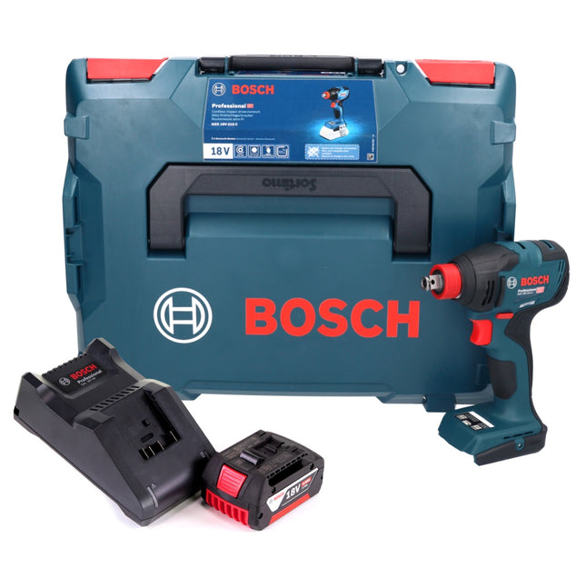 Bosch GDX 18V-210 C Professional cordless impact wrench 18 V 210 Nm brushless + 1x rechargeable battery 4.0 Ah + charger + connectivity module + L-Boxx